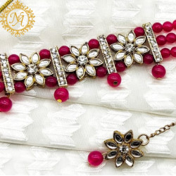 Naitikaarts Latest Choker Design Traditional Stylish Fancy Pearl Necklace Jewellery Set for Women NA-75-RAIN