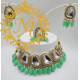 Naitikaarts Latest Choker Design Traditional Stylish Fancy Pearl Necklace Jewellery Set for Women NA-316-Mint
