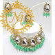 Naitikaarts Latest Choker Design Traditional Stylish Fancy Pearl Necklace Jewellery Set for Women NA-316-Mint