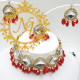 Naitikaarts Latest Choker Design Traditional Stylish Fancy Pearl Necklace Jewellery Set for Women NA-317-RED