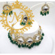 Naitikaarts Latest Choker Design Traditional Stylish Fancy Pearl Necklace Jewellery Set for Women NA-317-GREEN