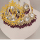 Naitikaarts Latest Choker Design Traditional Stylish Fancy Pearl Necklace Jewellery Set for Women NA-317-MARRON