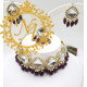 Naitikaarts Latest Choker Design Traditional Stylish Fancy Pearl Necklace Jewellery Set for Women NA-317-MARRON