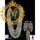 Naitikaarts Latest Long Necklace with Drop Earrings Traditional Ethnic Jewellery Set for Women and Girls. NA-01-WHITE