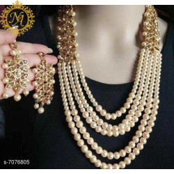Naitikaarts Latest Long Necklace with Drop Earrings Traditional Ethnic Jewellery Set for Women and Girls. NA-01-LCT