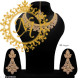 Naitikaarts Latest Necklace with Drop Earrings Traditional Ethnic Jewellery Set for Women and Girls. NA-150-LCT