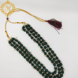 Naitikaarts Latest Necklace Traditional Ethnic Jewellery Set for Women and Girls. NA-329-GREEN