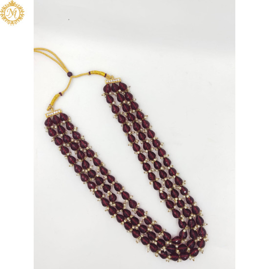 Naitikaarts Latest Necklace Traditional Ethnic Jewellery Set for Women and Girls. NA-329-MARRON Naitikaarts Latest Necklace Traditional Ethnic Jewellery Set for Women and Girls. NA-329-MARRON