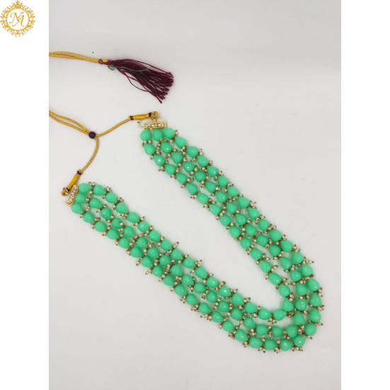 Naitikaarts Latest Necklace Traditional Ethnic Jewellery Set for Women and Girls. NA-329-MINT