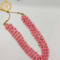 Naitikaarts Latest Necklace Traditional Ethnic Jewellery Set for Women and Girls. NA-329-PINK