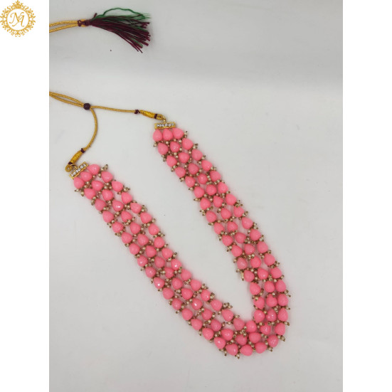 Naitikaarts Latest Necklace Traditional Ethnic Jewellery Set for Women and Girls. NA-329-PINK