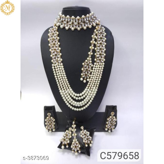Naitikaarts Latest Necklace Traditional Ethnic Jewellery Set for Women and Girls. NA-338-W Naitikaarts Latest Necklace Traditional Ethnic Jewellery Set for Women and Girls. NA-338-W