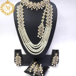 Naitikaarts Latest Necklace Traditional Ethnic Jewellery Set for Women and Girls NA-340-W