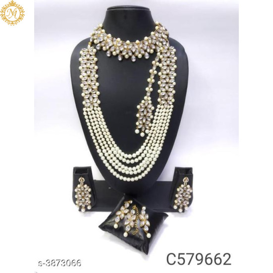 Naitikaarts Latest Necklace Traditional Ethnic Jewellery Set for Women and Girls NA-340-W Naitikaarts Latest Necklace Traditional Ethnic Jewellery Set for Women and Girls NA-340-W