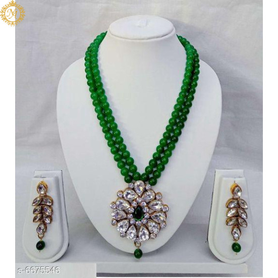 Naitikaarts Latest Necklace Traditional Ethnic Jewellery Set for Women and Girls NA-133-GREEN Naitikaarts Latest Necklace Traditional Ethnic Jewellery Set for Women and Girls NA-133-GREEN