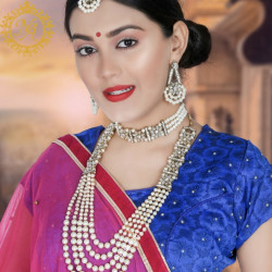 Naitikaarts Latest Necklace Traditional Ethnic Jewellery Set for Women and Girls NA-80-W