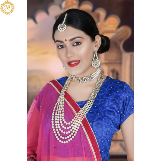Naitikaarts Latest Necklace Traditional Ethnic Jewellery Set for Women and Girls NA-80-W Naitikaarts Latest Necklace Traditional Ethnic Jewellery Set for Women and Girls NA-80-W