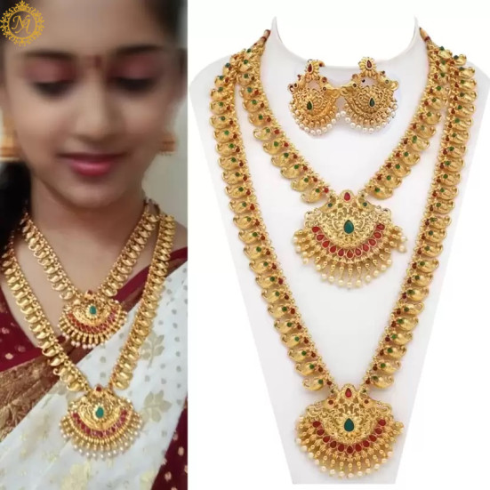 Naitikaarts Latest Necklace Traditional Ethnic Jewellery Set for Women and Girls NA-291 Naitikaarts Latest Necklace Traditional Ethnic Jewellery Set for Women and Girls NA-291