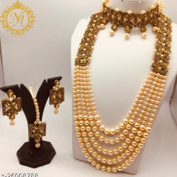 Naitikaarts Latest Necklace Traditional Ethnic Jewellery Set for Women and Girls NA-89-LCT