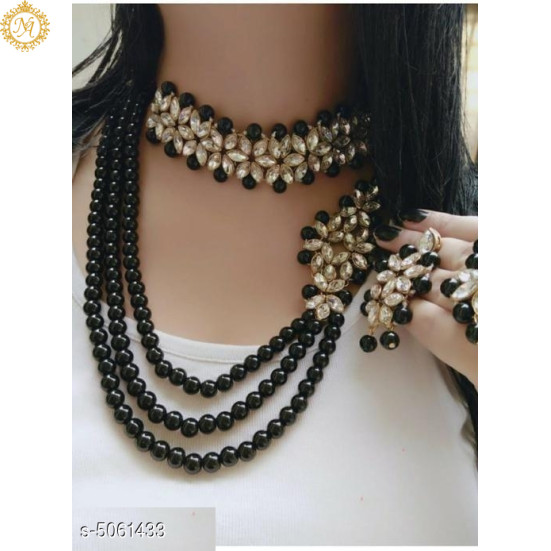 Naitikaarts Latest Necklace Traditional Ethnic Jewellery Set for Women and Girls NA-05-BLACK Naitikaarts Latest Necklace Traditional Ethnic Jewellery Set for Women and Girls NA-05-BLACK
