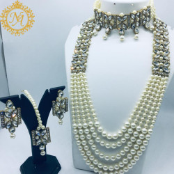 Naitikaarts Latest Necklace Traditional Ethnic Jewellery Set for Women and Girls NA-89-W