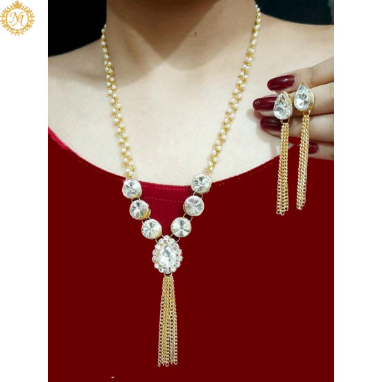 Naitikaarts Latest Necklace Traditional Ethnic Jewellery Set for Women and Girls NA-101-W Naitikaarts Latest Necklace Traditional Ethnic Jewellery Set for Women and Girls NA-101-W