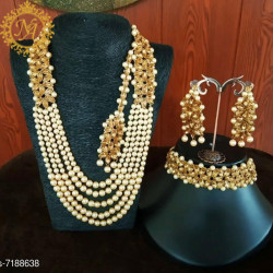 Naitikaarts Latest Necklace Traditional Ethnic Jewellery Set for Women and Girls NA-02-LCT
