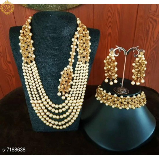 Naitikaarts Latest Necklace Traditional Ethnic Jewellery Set for Women and Girls NA-02-LCT