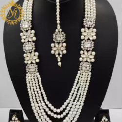 Naitikaarts Latest Necklace Traditional Ethnic Jewellery Set for Women and Girls NA-118-W