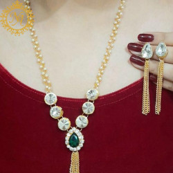 Naitikaarts Latest Necklace Traditional Ethnic Jewellery Set for Women and Girls NA-101-GREEN