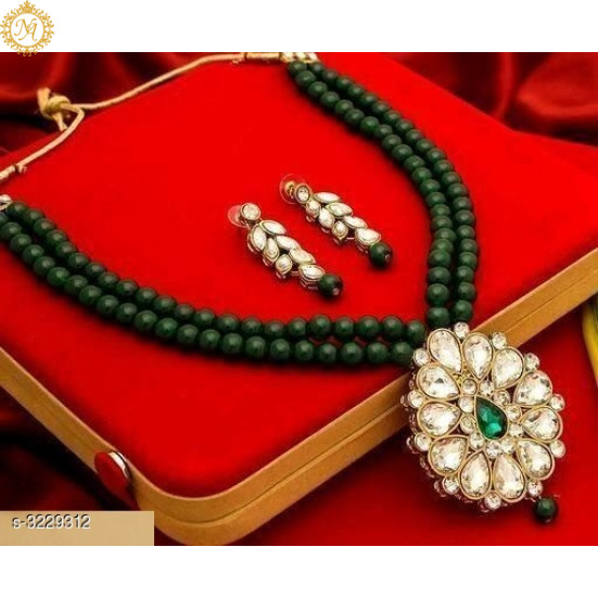 Naitikaarts Latest Necklace Traditional Ethnic Jewellery Set for Women and Girls NA-93-GREEN Naitikaarts Latest Necklace Traditional Ethnic Jewellery Set for Women and Girls NA-93-GREEN