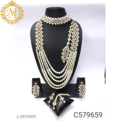Naitikaarts Latest Necklace Traditional Ethnic Jewellery Set for Women and Girls NA-337-W