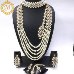 Naitikaarts Latest Necklace Traditional Ethnic Jewellery Set for Women and Girls NA-337-W