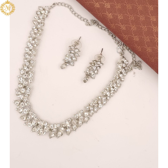 Naitikaarts Latest Choker Design Traditional Stylish Fancy Pearl Necklace Jewellery Set for Women NA-S273