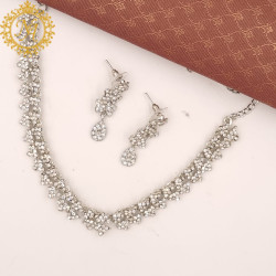 Naitikaarts Latest Choker Design Traditional Stylish Fancy Pearl Necklace Jewellery Set for Women NA-S276