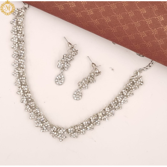 Naitikaarts Latest Choker Design Traditional Stylish Fancy Pearl Necklace Jewellery Set for Women NA-S276