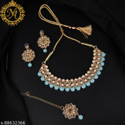 Naitikaarts Latest Choker Design Traditional Stylish Fancy Pearl Necklace Jewellery Set for Women NAITIKA76FIROGE