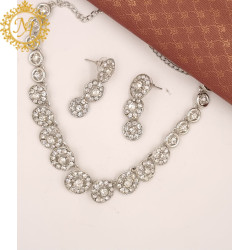 Naitikaarts Latest Choker Design Traditional Stylish Fancy Pearl Necklace Jewellery Set for Women NA-S275