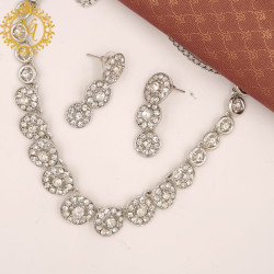 Naitikaarts Latest Choker Design Traditional Stylish Fancy Pearl Necklace Jewellery Set for Women NA-S275