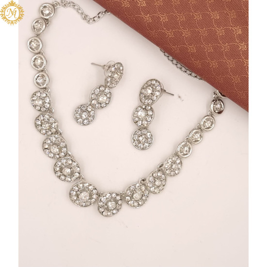 Naitikaarts Latest Choker Design Traditional Stylish Fancy Pearl Necklace Jewellery Set for Women NA-S275