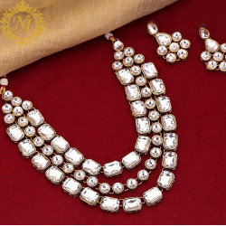 Naitikaarts Latest Choker Design Traditional Stylish Fancy Pearl Necklace Jewellery Set for Women NA-186-W