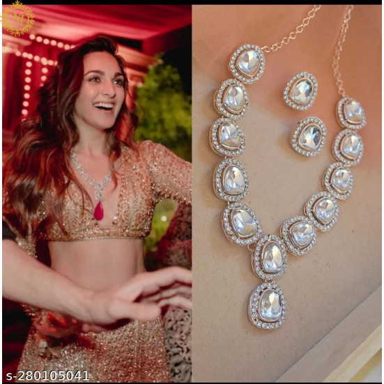 Naitikaarts Latest Choker Design Traditional Stylish Fancy Pearl Necklace Jewellery Set for Women NA-309