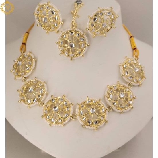 Naitikaarts Latest Choker Design Traditional Stylish Fancy Pearl Necklace Jewellery Set for Women NA-311-W Naitikaarts Latest Choker Design Traditional Stylish Fancy Pearl Necklace Jewellery Set for Women NA-311-W