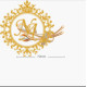 Naitikaarts Elegant Artificial Flower Rhinestone Brooch Pin Brooch Wedding Brooch (Gold)