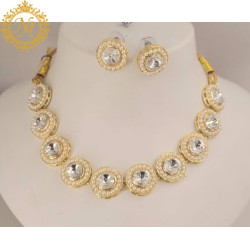 Naitikaarts Latest Choker Design Traditional Stylish Fancy Pearl Necklace Jewellery Set for Women NA-314-W