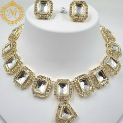 Naitikaarts Latest Choker Design Traditional Stylish Fancy Pearl Necklace Jewellery Set for Women NA-330