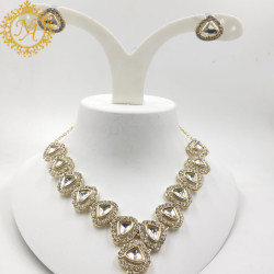 Naitikaarts Latest Choker Design Traditional Stylish Fancy Pearl Necklace Jewellery Set for Women NA-332