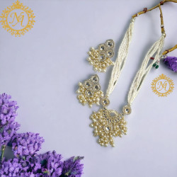 Naitikaarts Latest Necklace Traditional Ethnic Jewellery Set for Women and Girls NA-NEXK-EAR-GLD