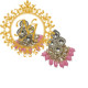 Naitikaarts High Quality Kundan studded Drop Earrings for Girls and Women Jewellery Pink