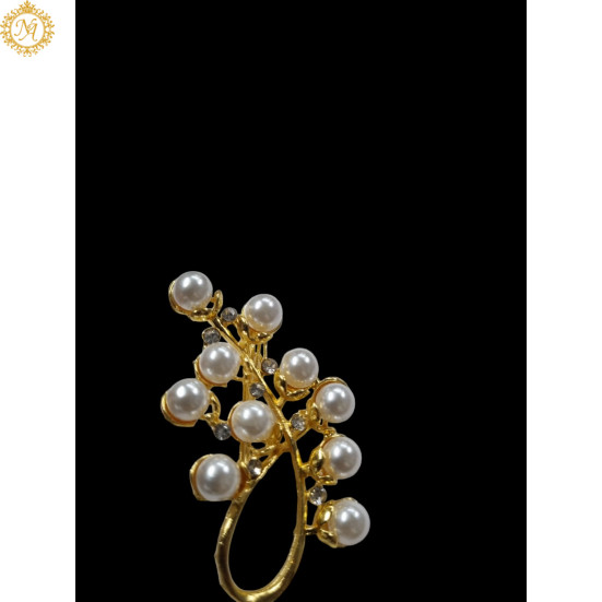 Naitikaarts Elegant Artificial Flower Rhinestone Brooch Pin Brooch Wedding Brooch (Gold) Naitikaarts Elegant Artificial Flower Rhinestone Brooch Pin Brooch Wedding Brooch (Gold)